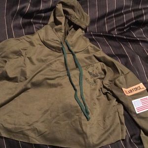 Us Air Force long sleeve t with hood